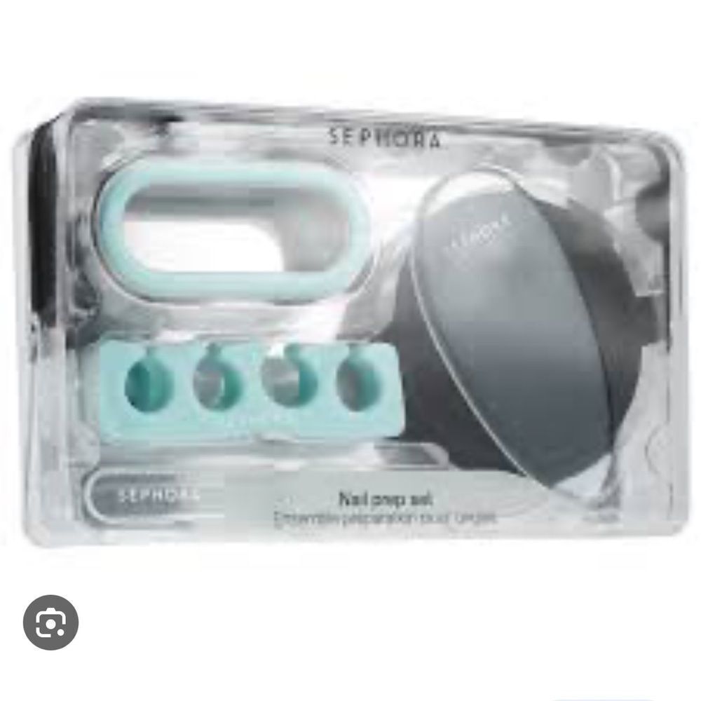 Sephora 8 piece nail prep kit with glass file, glass pedi file, toe separators +
